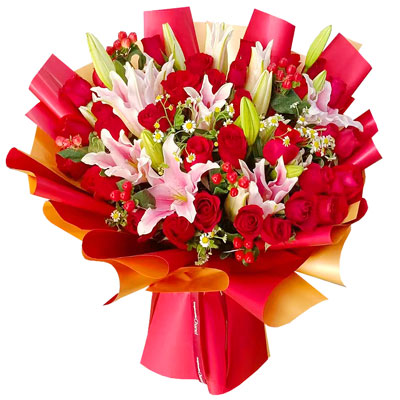 衡水33朵红玫瑰百合，心灵的火花