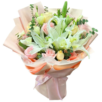 衡水10朵玫瑰百合混搭，爱是难忘时刻